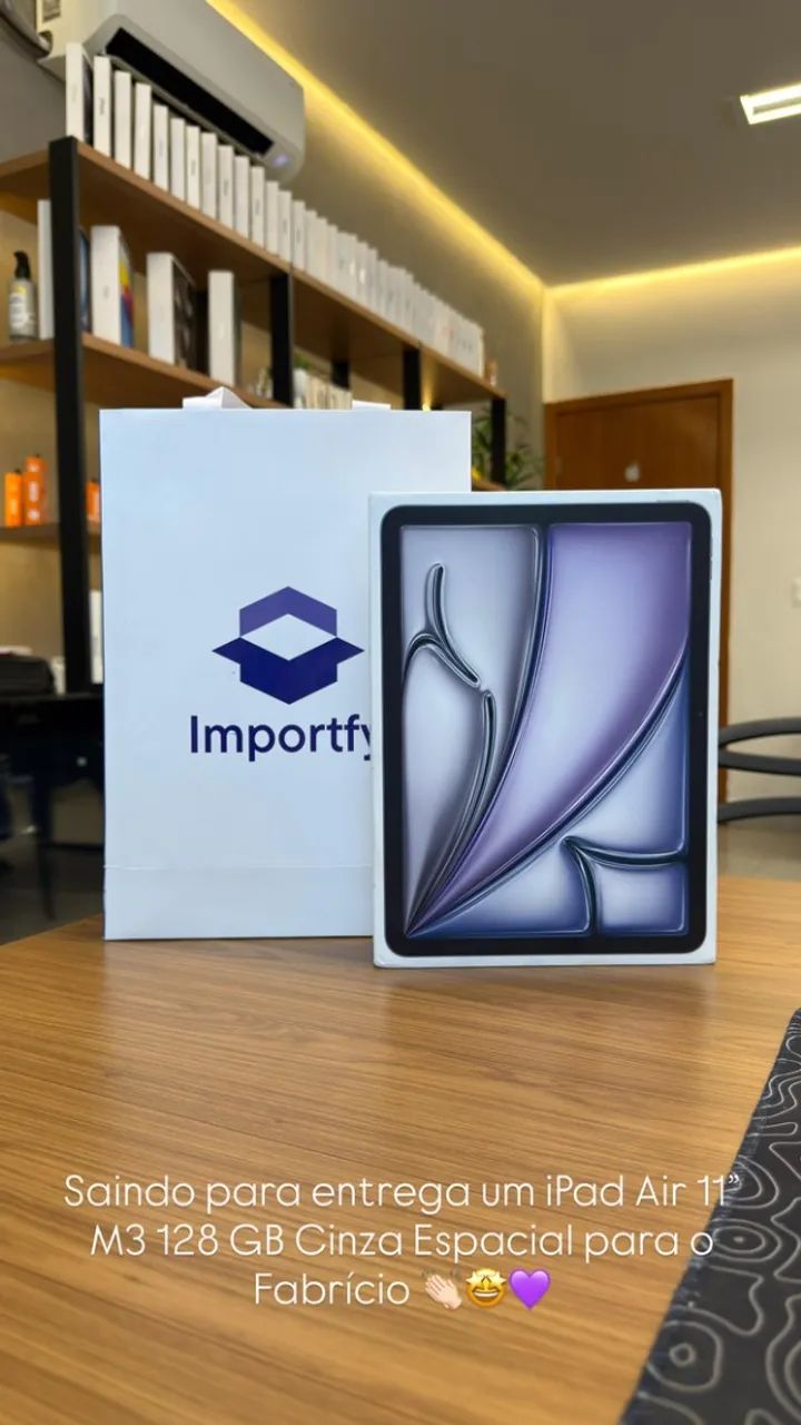 iPad Air 13" M3 128 GB Wifi + Celular Lacrado | Loja Física | 1 Ano Garantia | Até 18x - Foto 2
