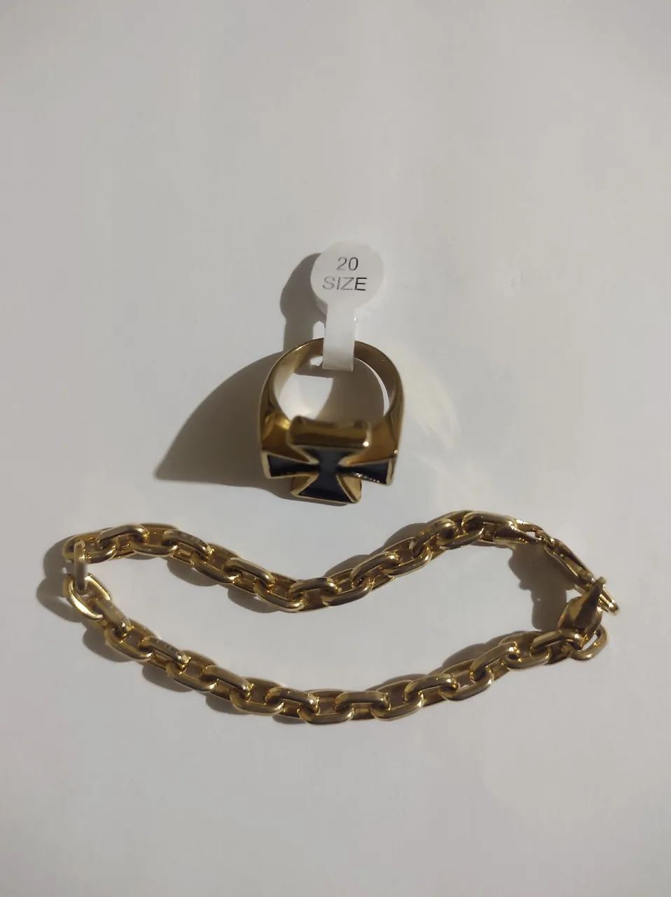 Conjunto: Anel e pulseira folheado  - Foto 2