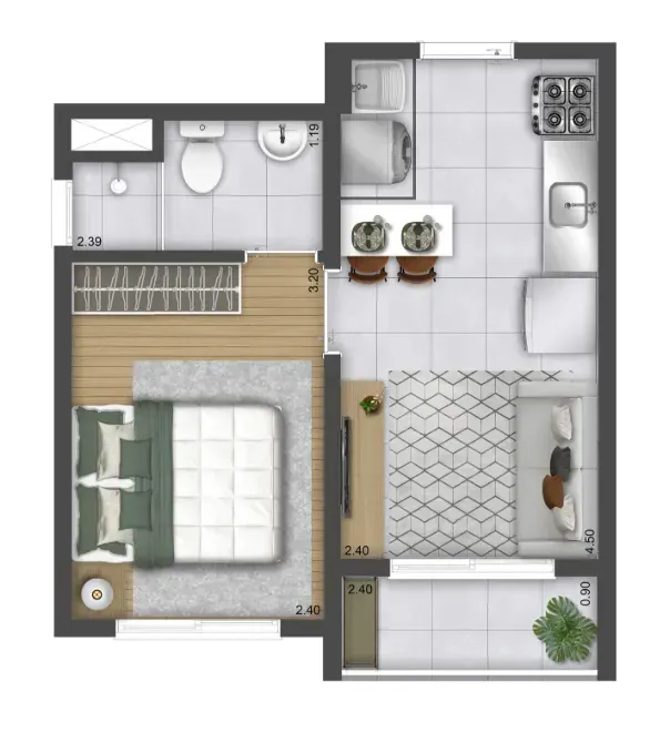 PLANTA 27m²