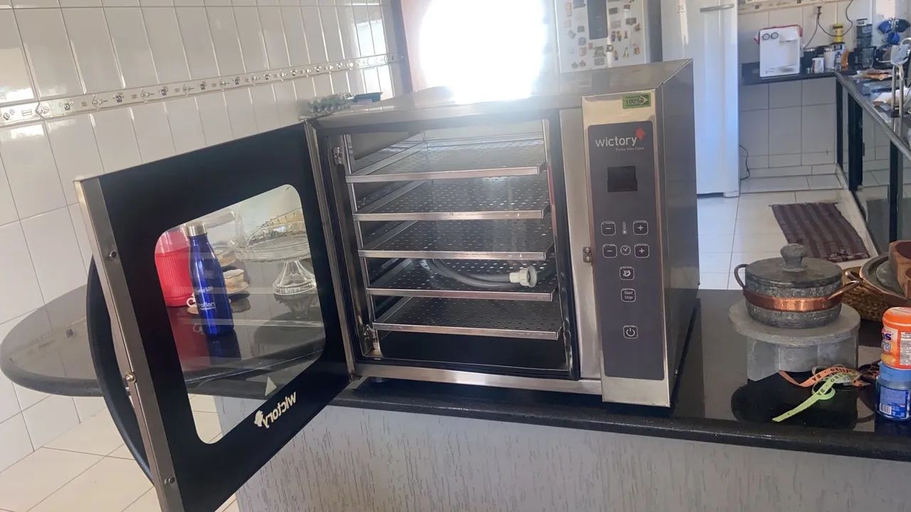 Forno Elétrico Convecção Wictory W5 60L 5 Prateleiras Vapor Cinza - Foto 5