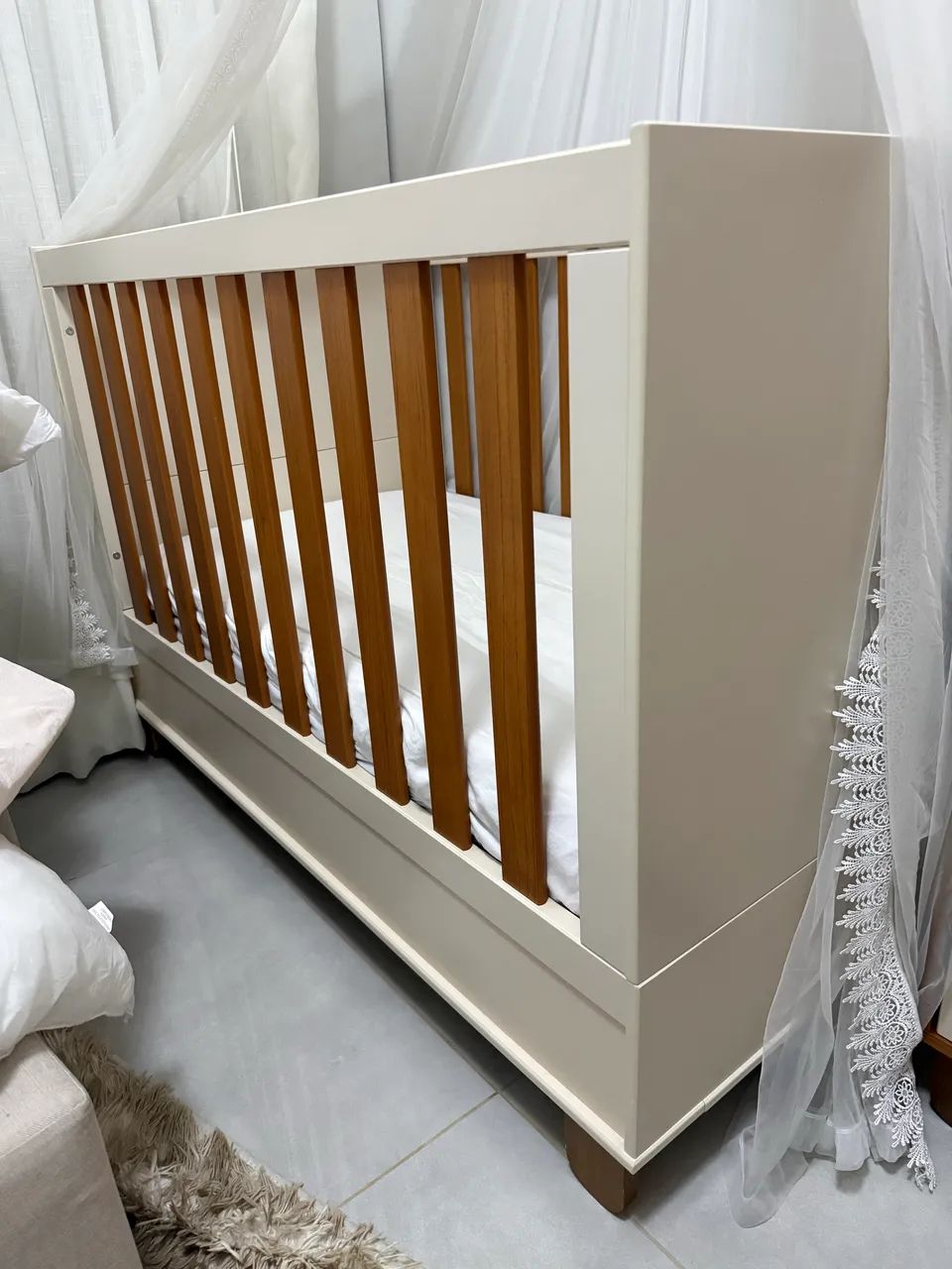 Berço de Bebê com colchão e mosqueteiro  - Foto 4