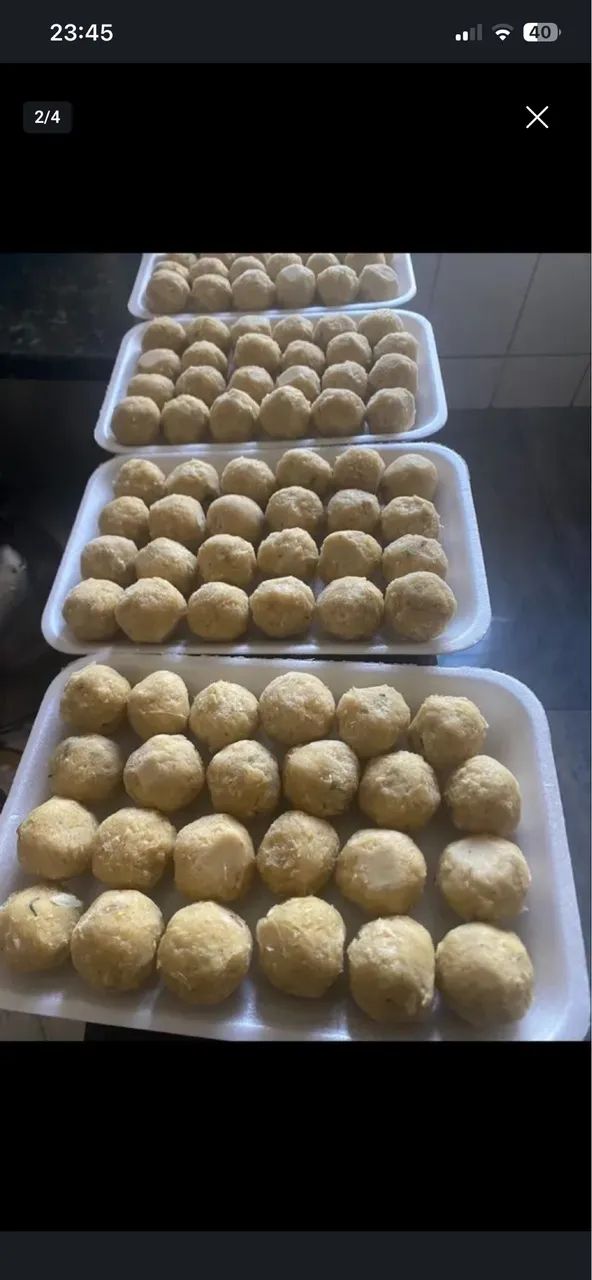 Bolinho de bacalhau e tilápia 