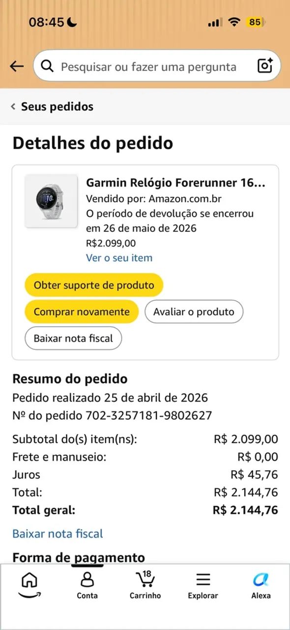 Garmin forerunner 165