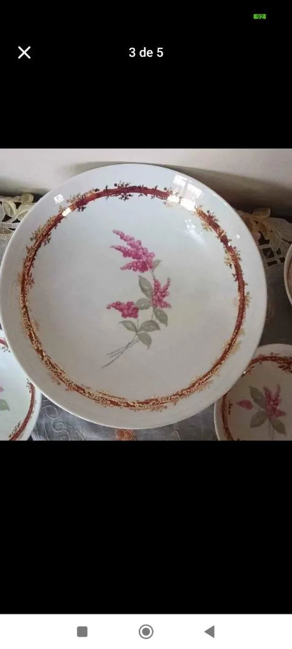 CONJUNTO DE SOBREMESA EM PORCELANA  - Foto 3