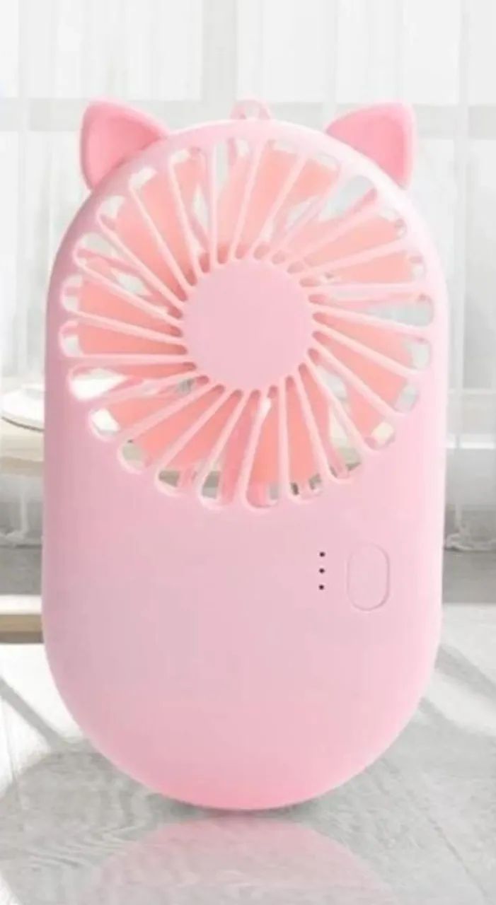 Mini Ventilador USB Rosa Portátil