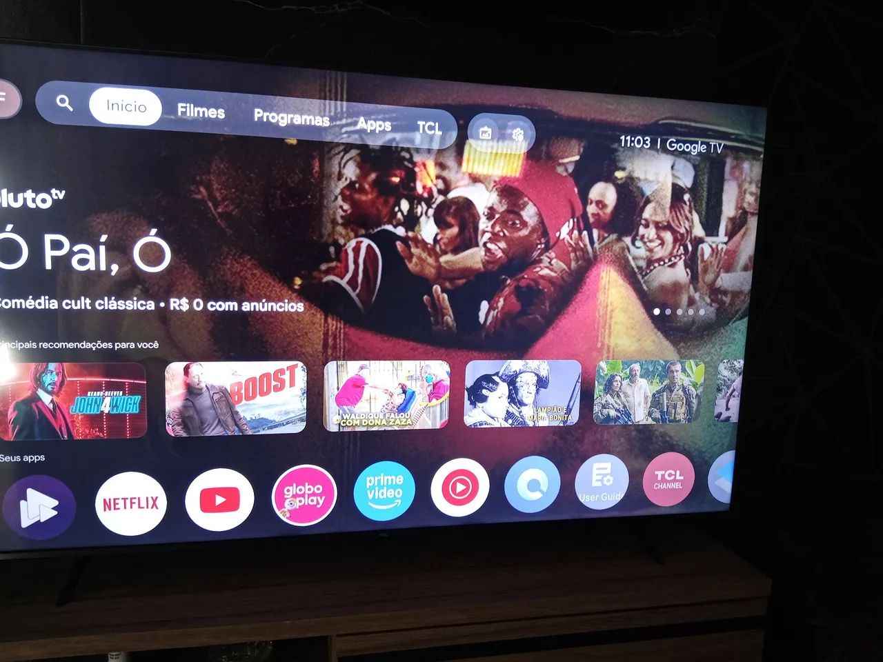 Smart tv 55 polegadas semi nova  - Foto 3