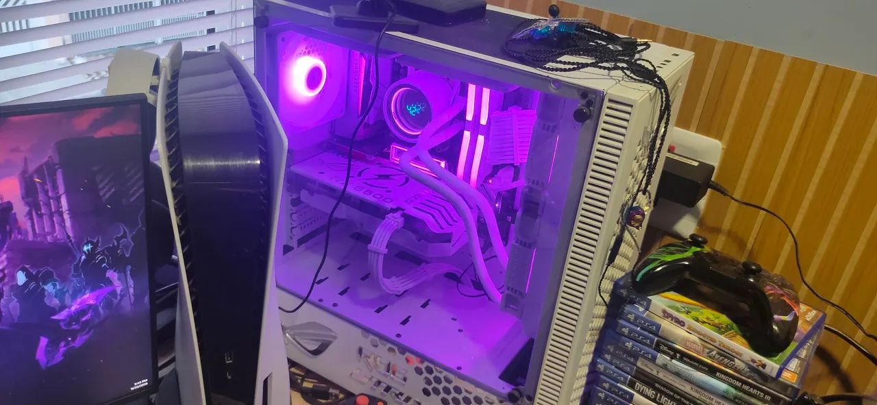 Desktop branco Rx 6600 rysen 7 2700x
