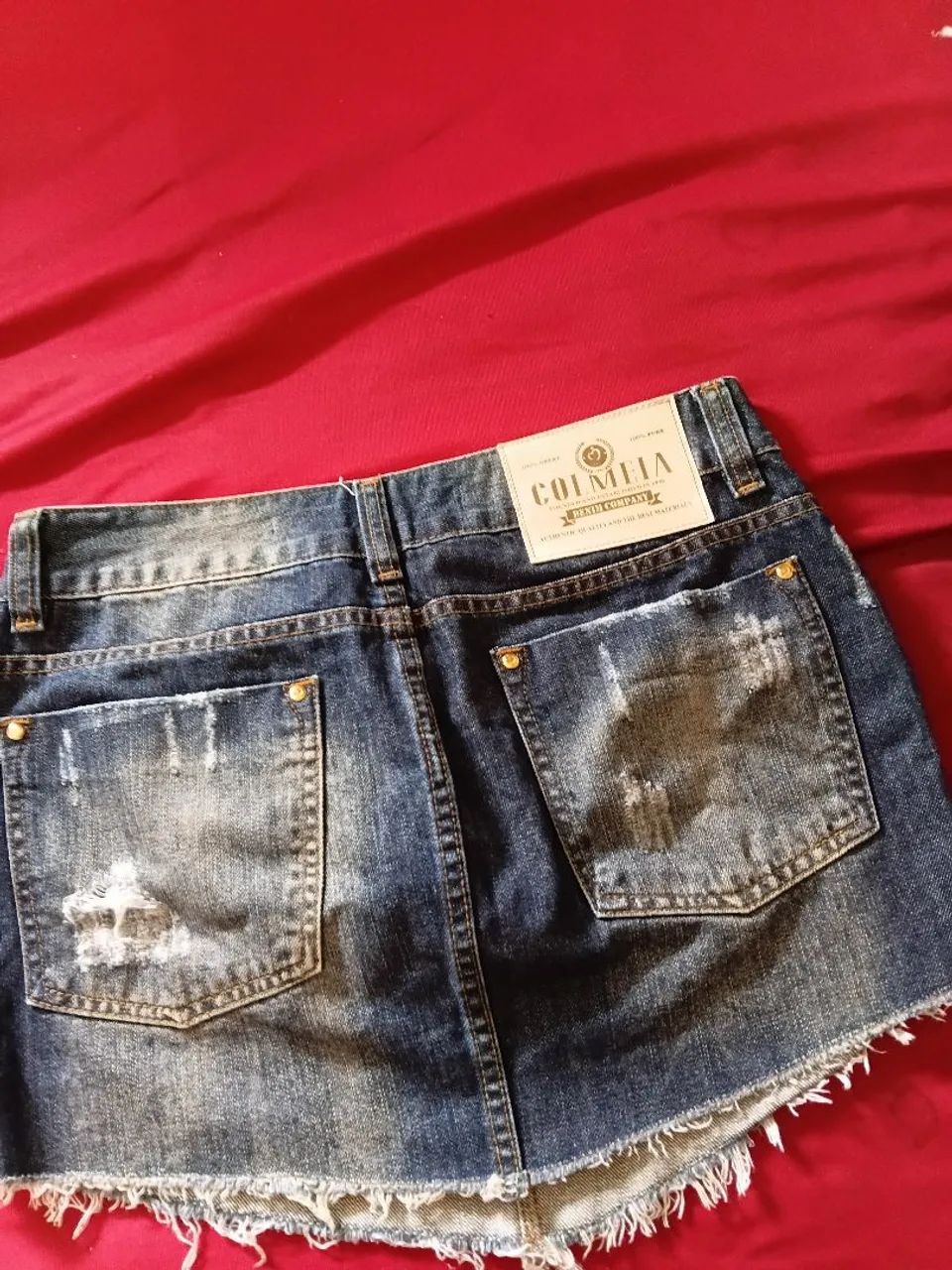 Mini saia jeans número 38 - Foto 5