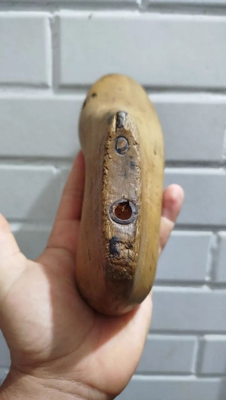 Antigo molde/forma para sapato, madeira nobre - Foto 4