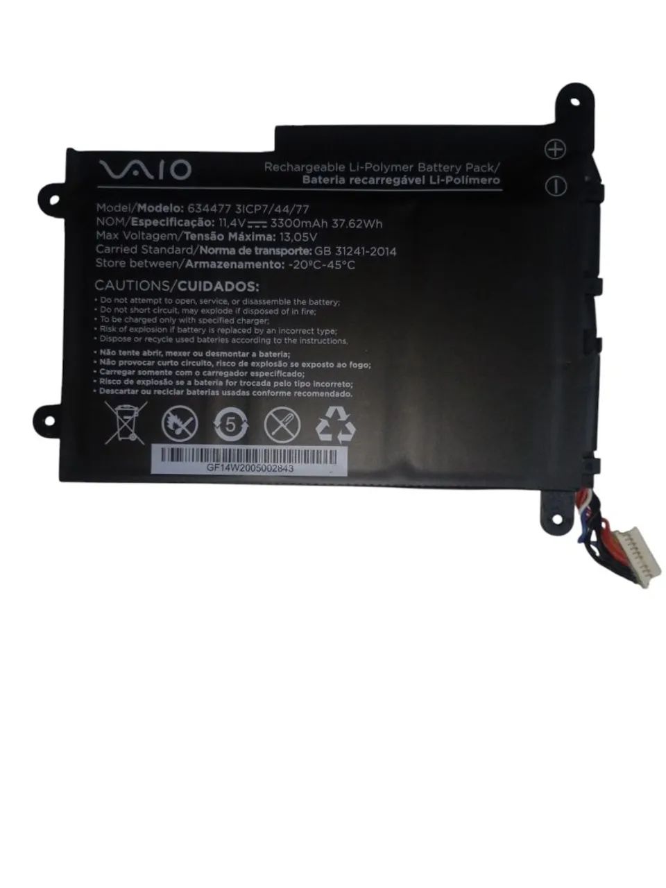 Bateria notebook Vaio FE14 modelo: 634477 3ICP7/44/77 - Foto 5