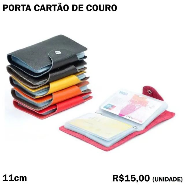 Porta Cartão de Couro
