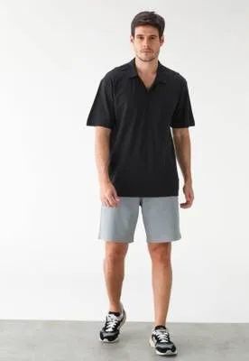 Camisa Polo GAP Reta Bolso Preta