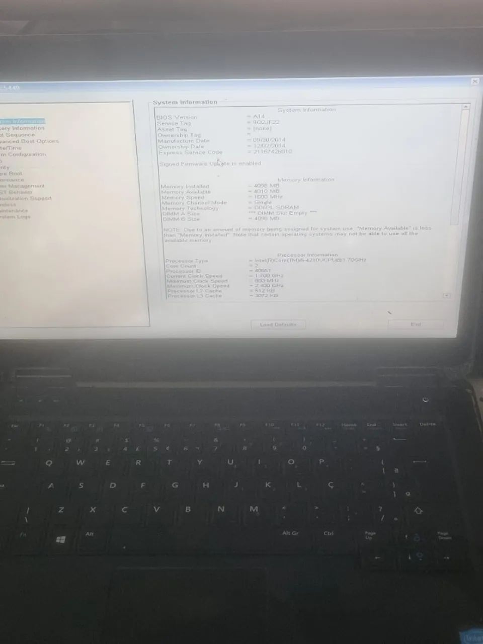 notebook dell E5540 COM ALGUMAS AVARIAS