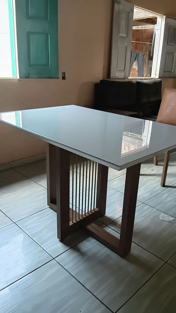 Conjunto de mesa com 4 cadeiras tampo de MDF com assento almofada! - Foto 2