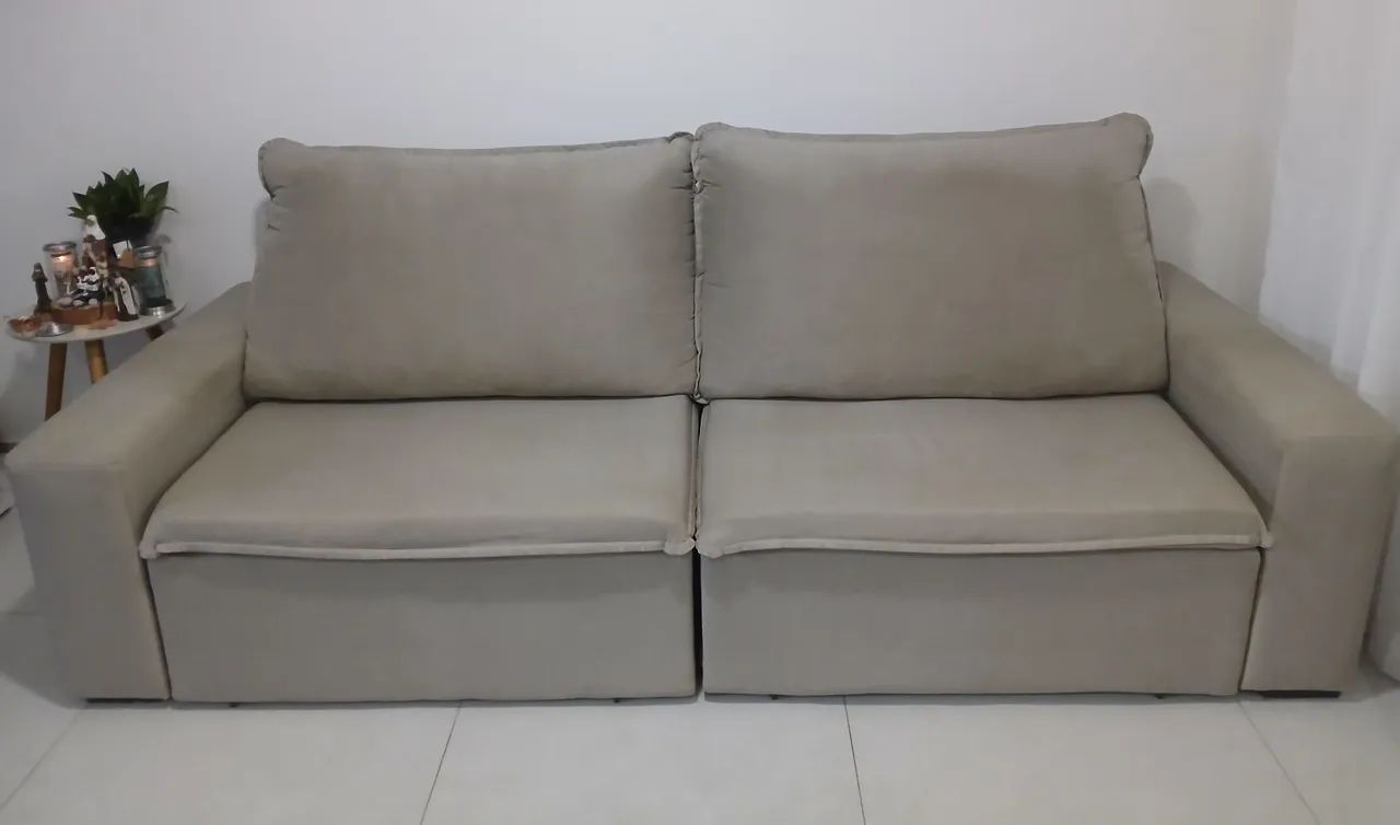 Sofá Retrátil Cinza 