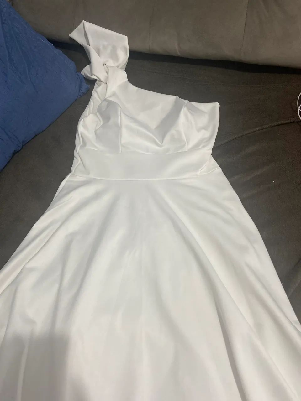 Vestido Branco Noiva 1 ombro laço - Foto 2
