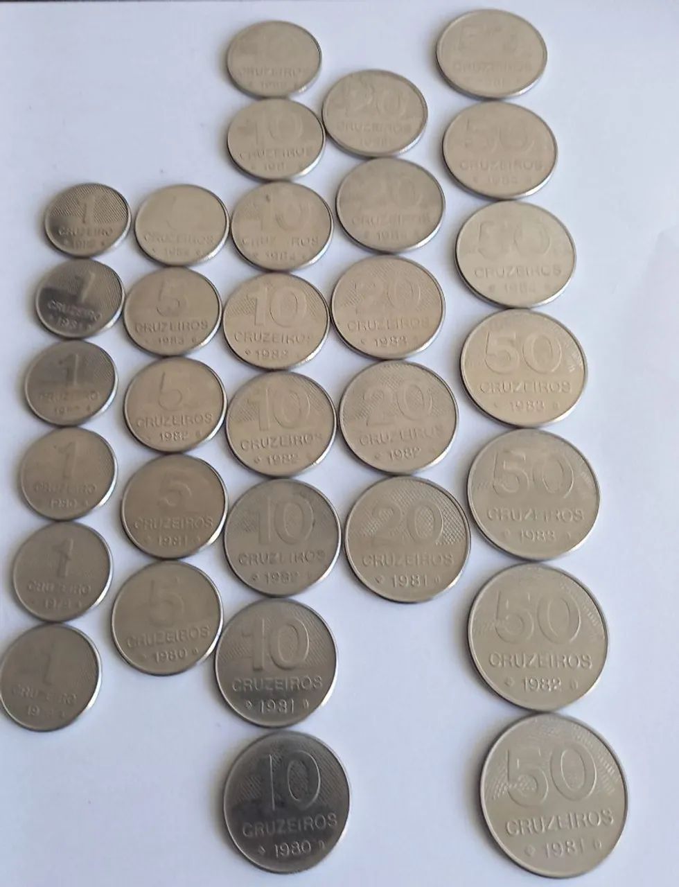 Lote c/ 31 Moedas 50/20/10/5/1 Cruzeiros Anos 1980 - Foto 2