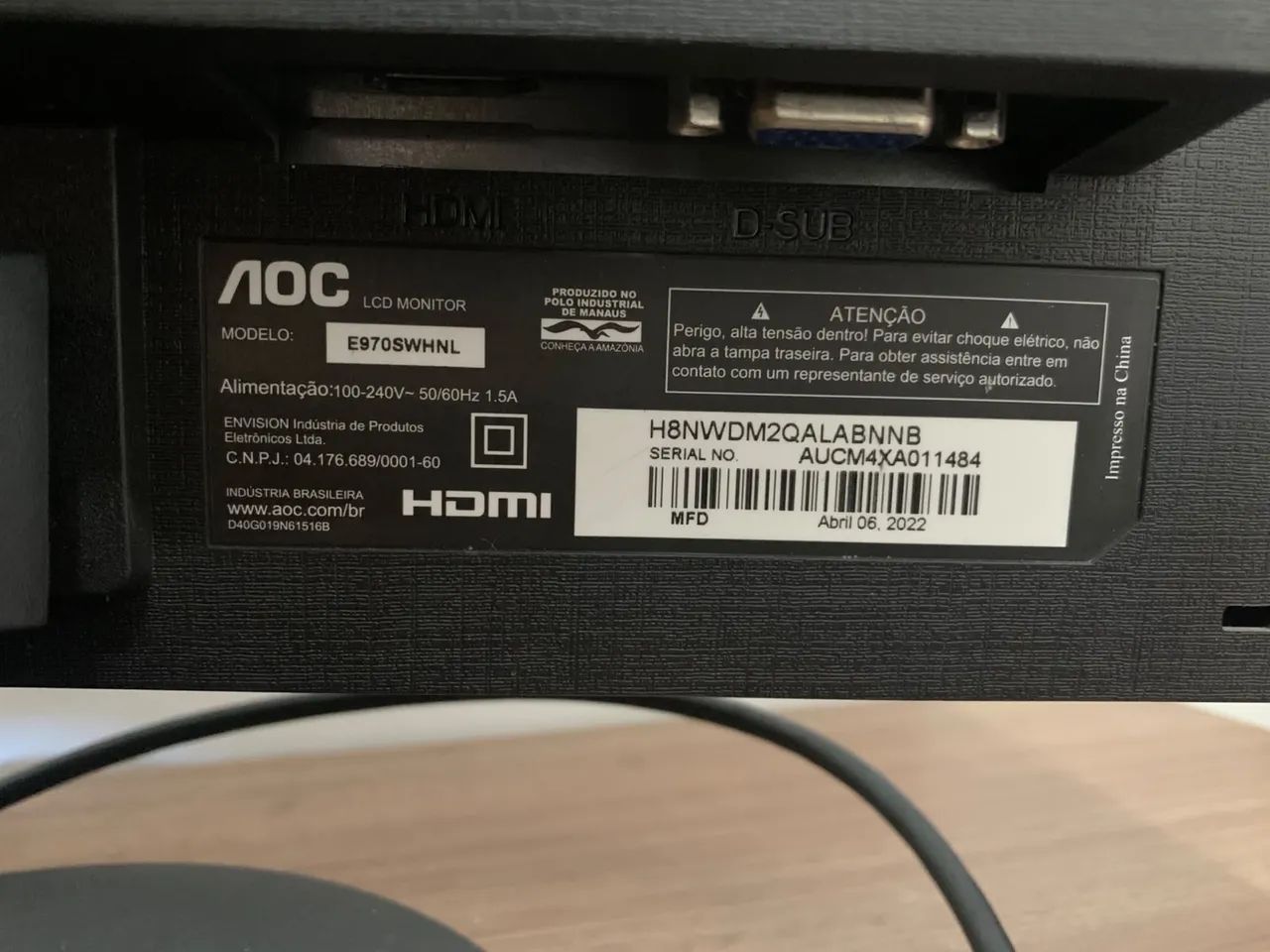 MONITOR AOC 18,5hz - Foto 2
