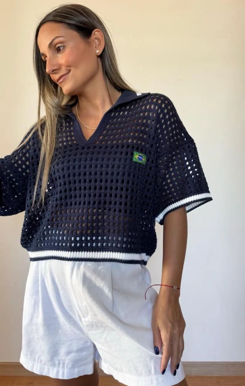 Tricot Cropped Brasil