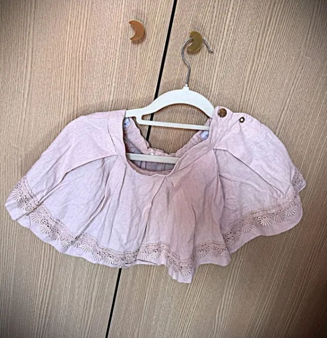 Conjunto de saia e blusa florida matineé - Foto 2