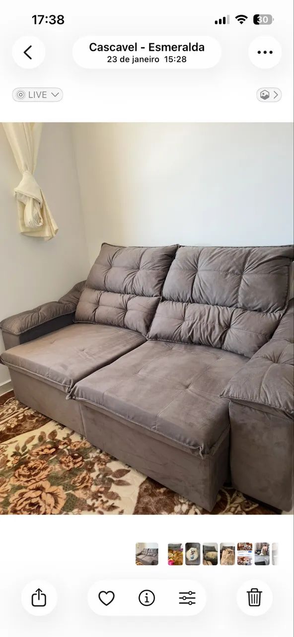 VENDE-SE SOFÁ COM 6 MESES DE USO  - Foto 2