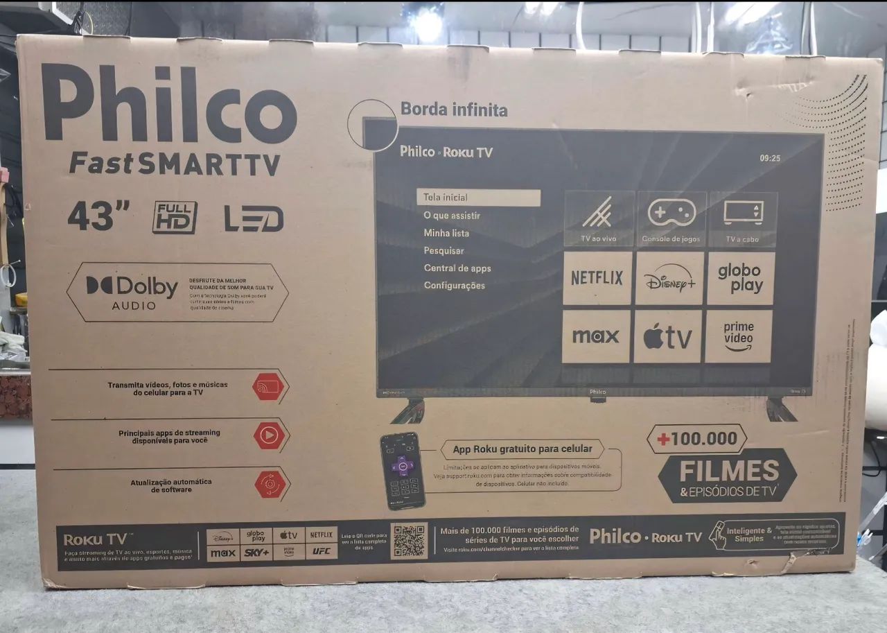 Tv 43 smart 4k  nova na caixa.