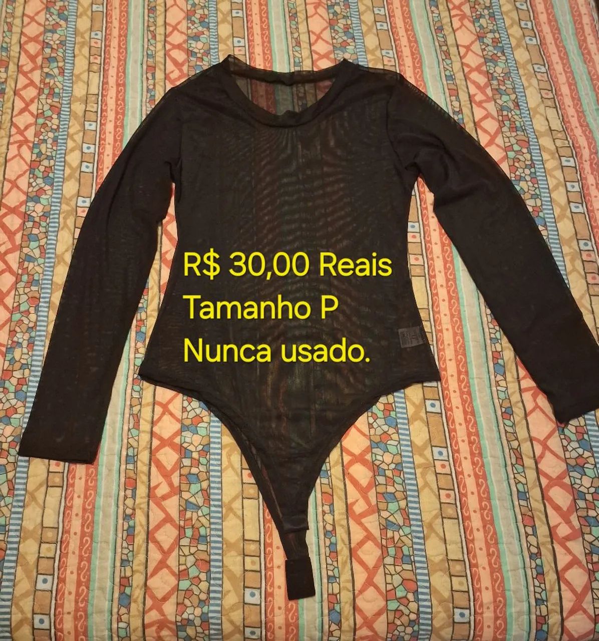 Body tule tamanho P. Nunca usado.