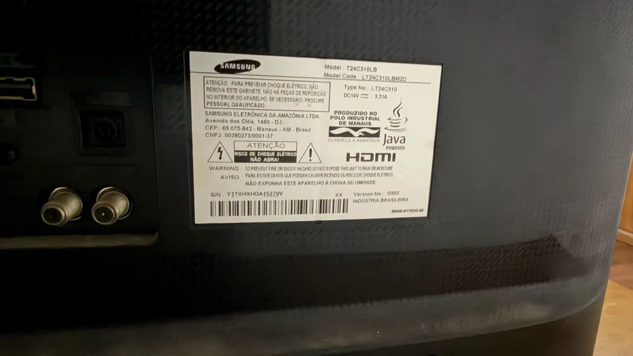 TV Monitor LED de 24 polegadas Samsung T24C310LB (código de modelo LT24C310LBMZD) - Foto 2