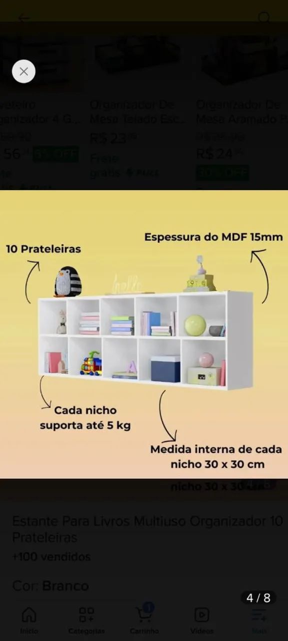 Armário de parede com nichos - Foto 3