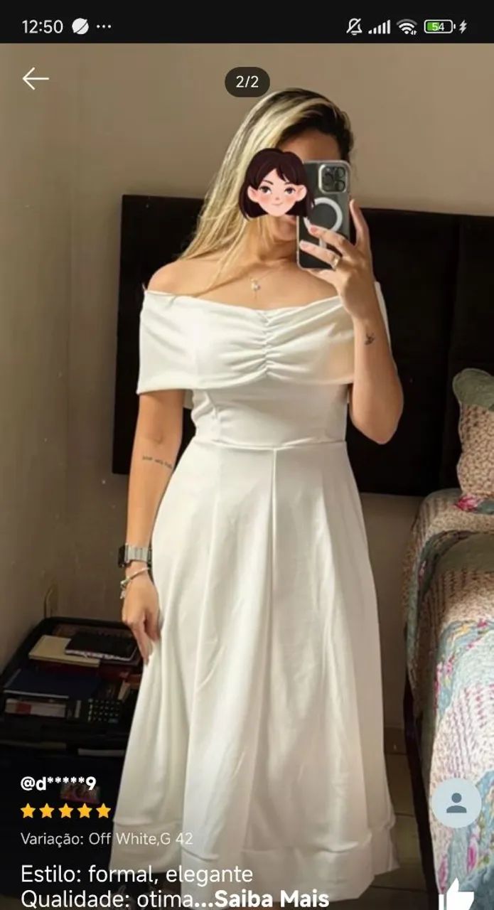 Vestido no off White  - Foto 2