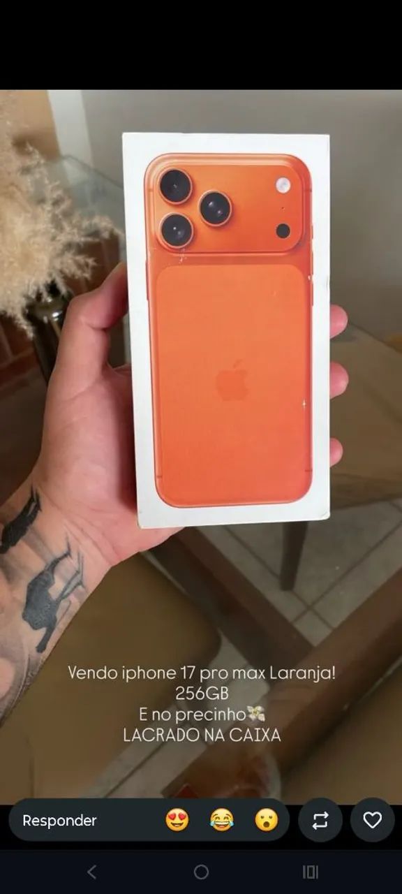 VENDO IPHONE 17 PRO MAX LARANJA LACRADO - Foto 3