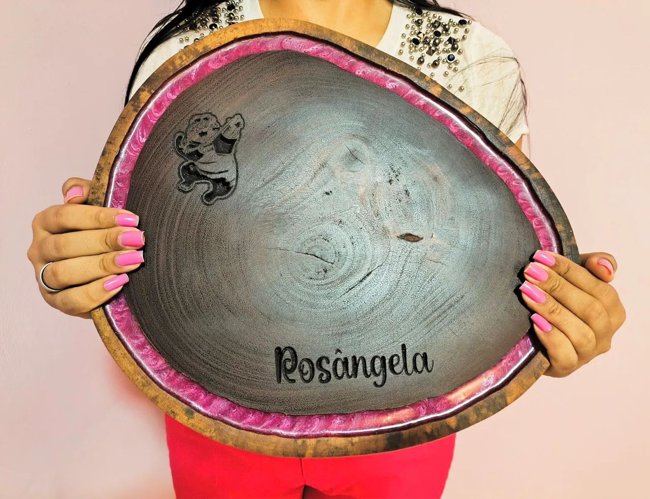 Dia dos país - Tábua rústica personalizada - Foto 5