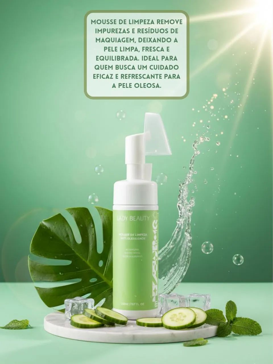 Kit 3 Mousses de Limpeza facial | Vitamina C| Rosa mosqueta | Anti-Oleosidade - Foto 3