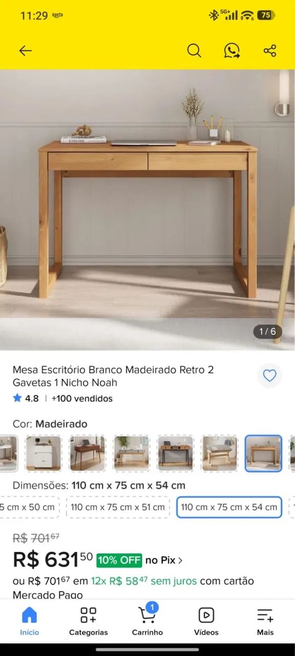 Mesa de escritório  - Foto 3