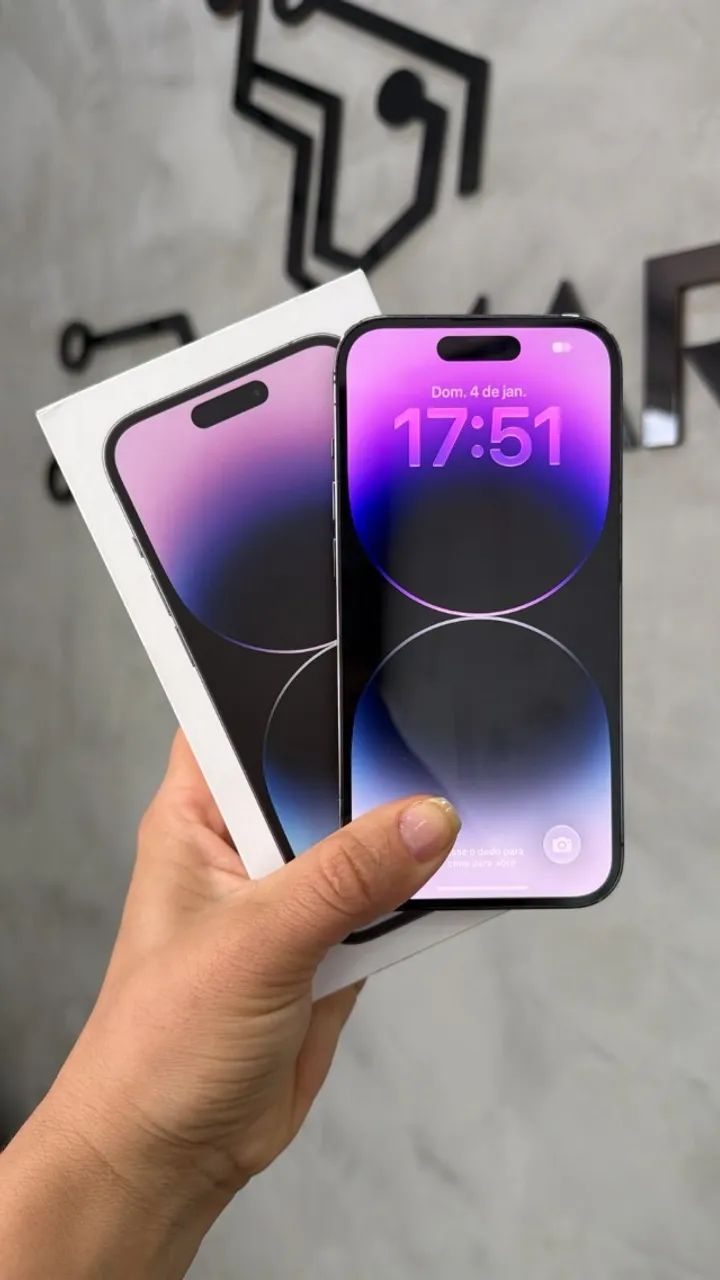 iPhone 14 Pro Deep Purple - 256GB 100% (Com Caixa)