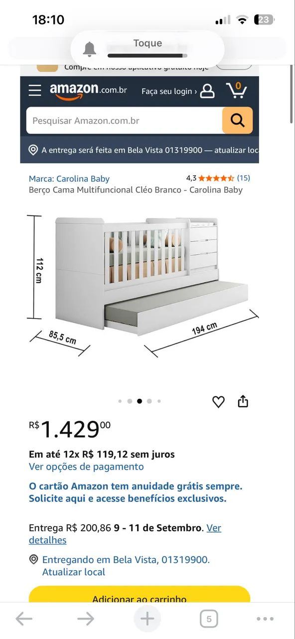 Berço multifuncional Cléo  - Foto 4