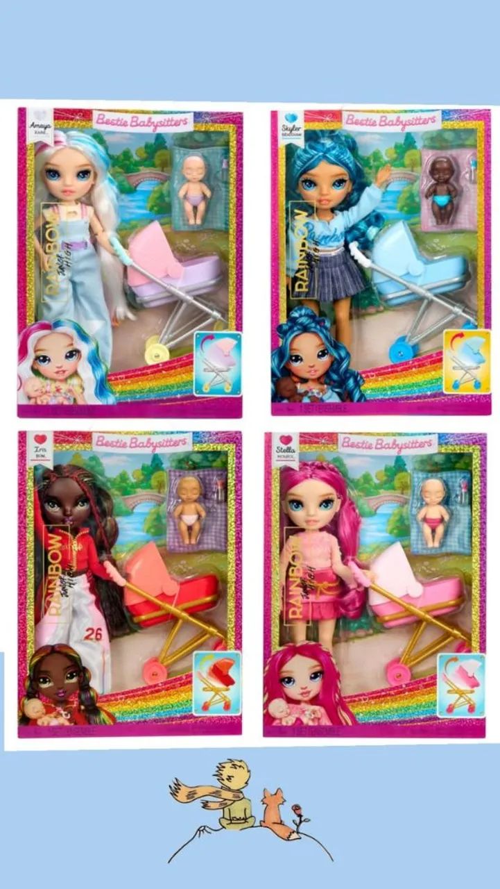 Encomenda Rainbow High Babá Bestie Babysitters 