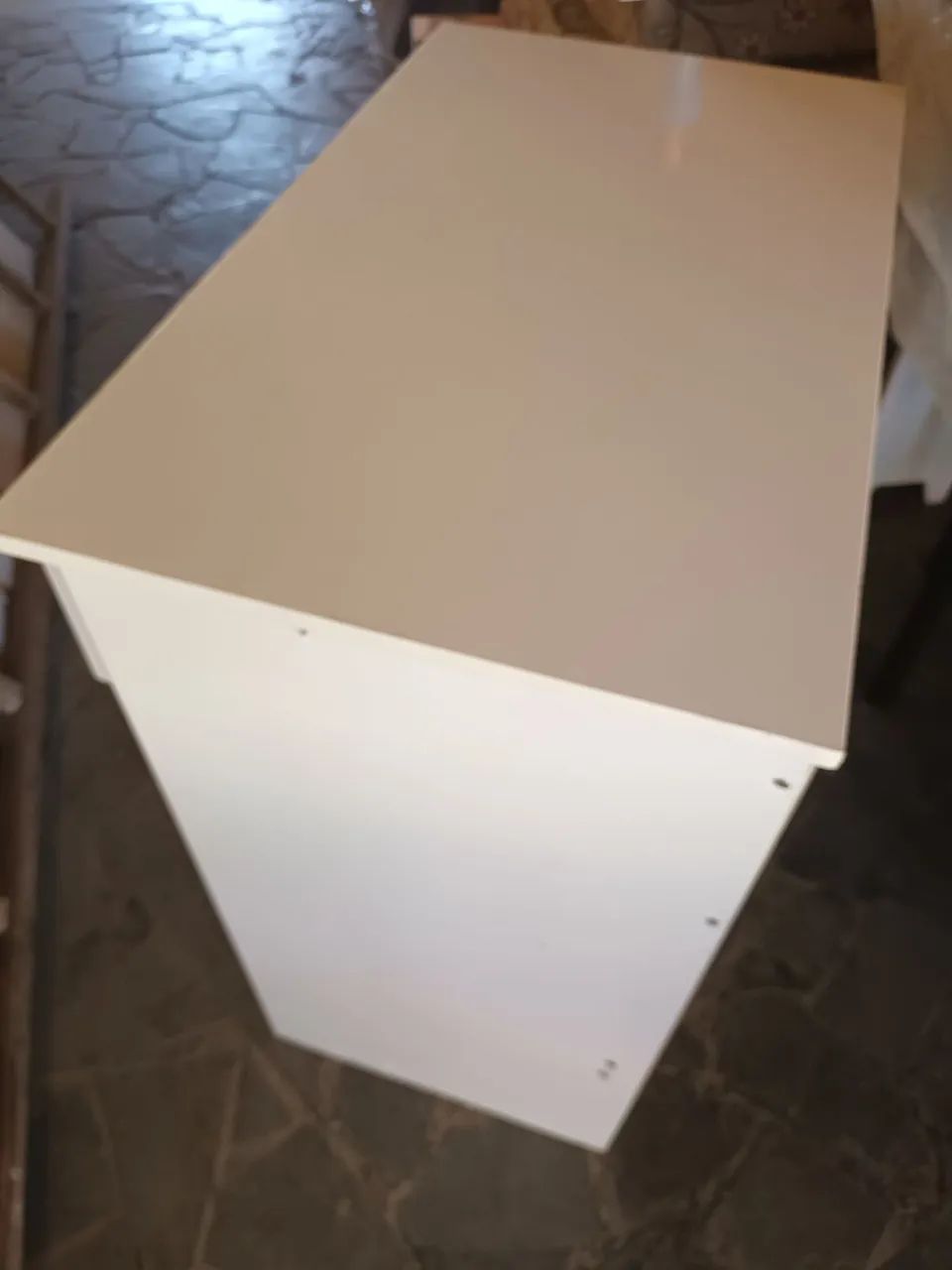 Mesa escrivaninha branca com 1 gaveta - Foto 2