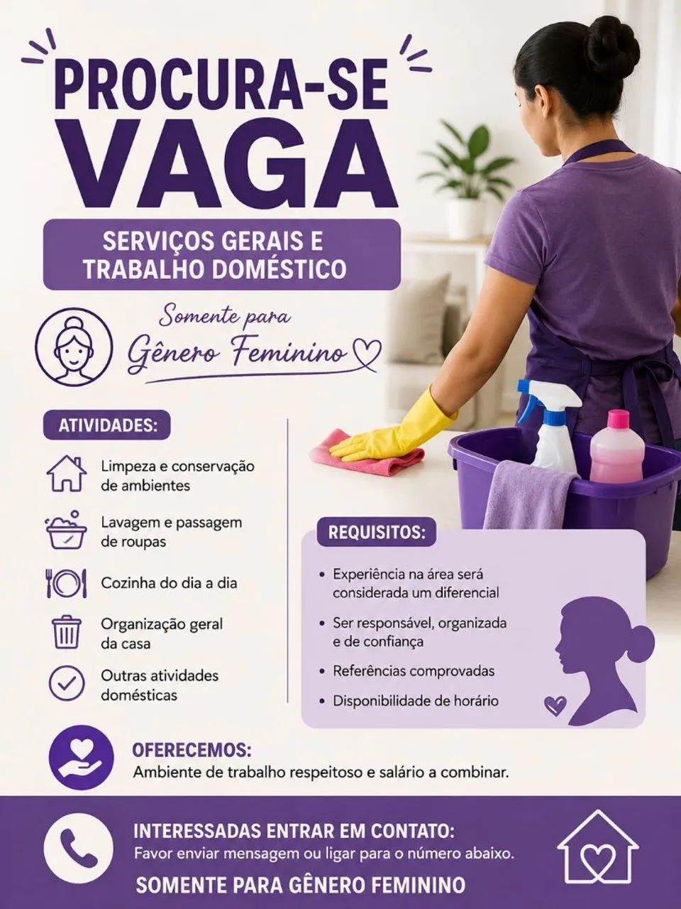 Precisa de empregada doméstica