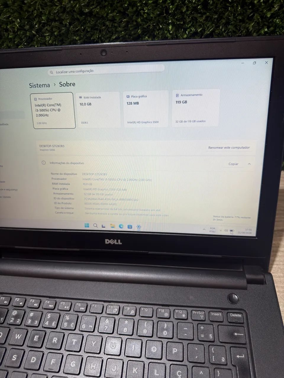 Notebook DeLL Core i3 10ram SSD128 Windows 11 Office Antivírus - Foto 3