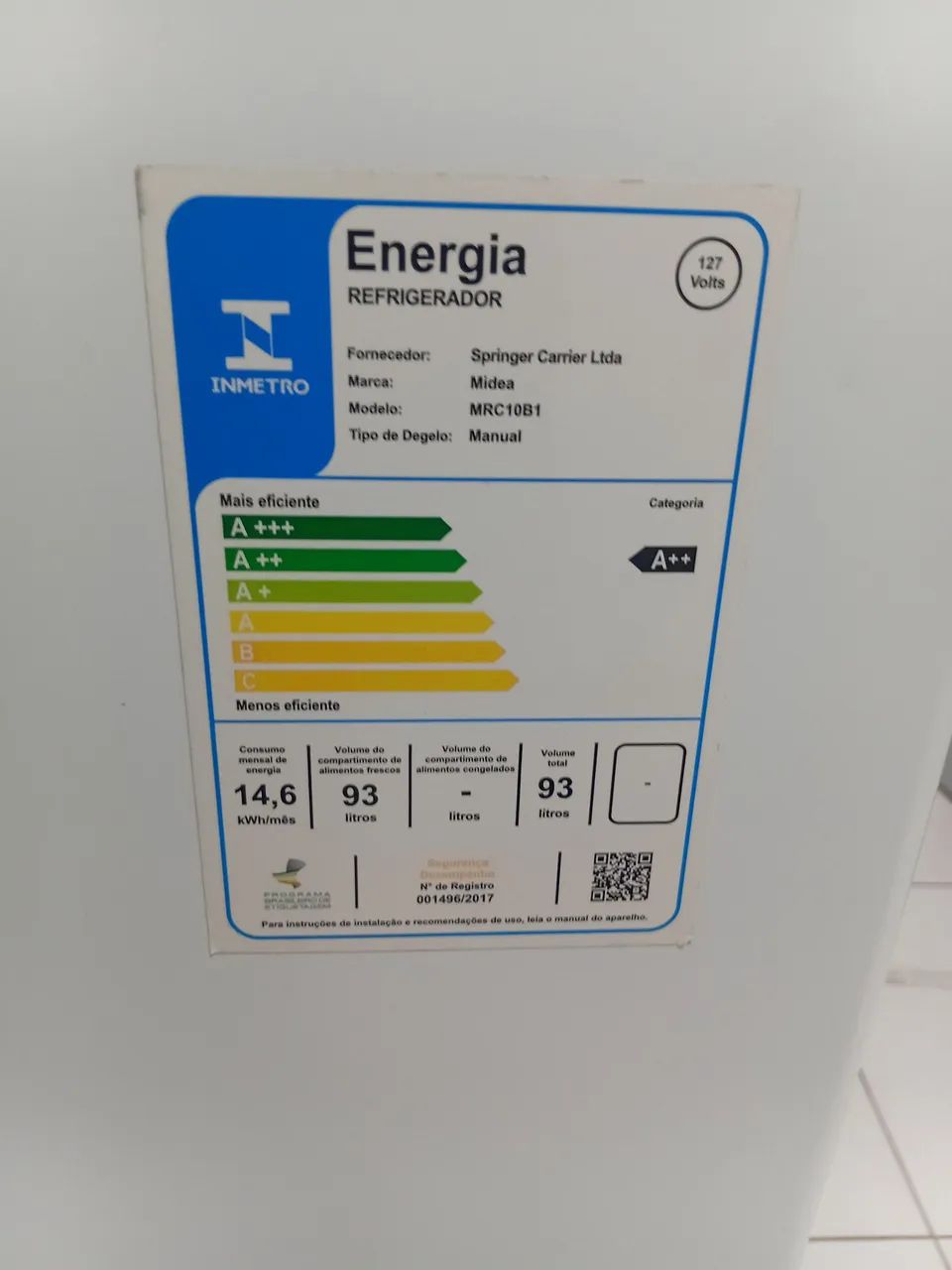 Frigobar midea - 93 litros - 127 volts - Foto 3