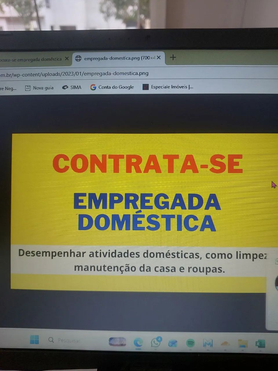 Procura-se empregada doméstica 