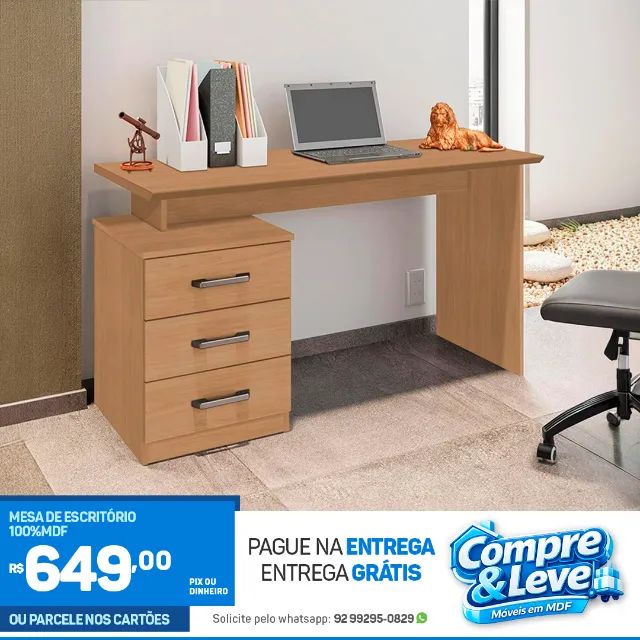 escrivaninhas 100% mdf // entrega grátis  - Foto 2