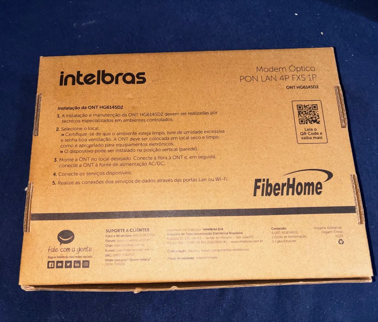 Modem Óptico Intelbras HG6145D2 GPON Wi-Fi Dual Band 4 Porta - Foto 3