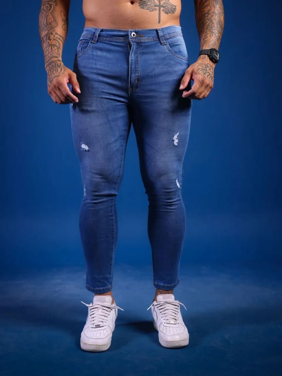 Calça jeans Skinny - Jeans com Elastano  - Foto 4
