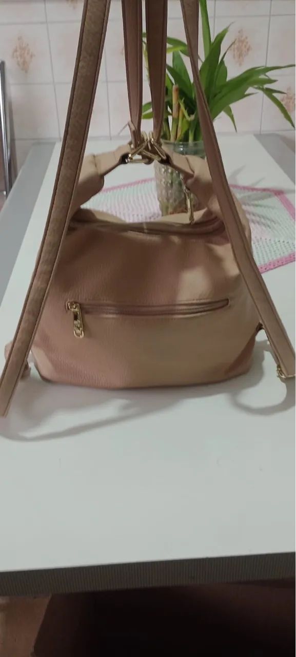 Bolsa bege feminina  - Foto 4