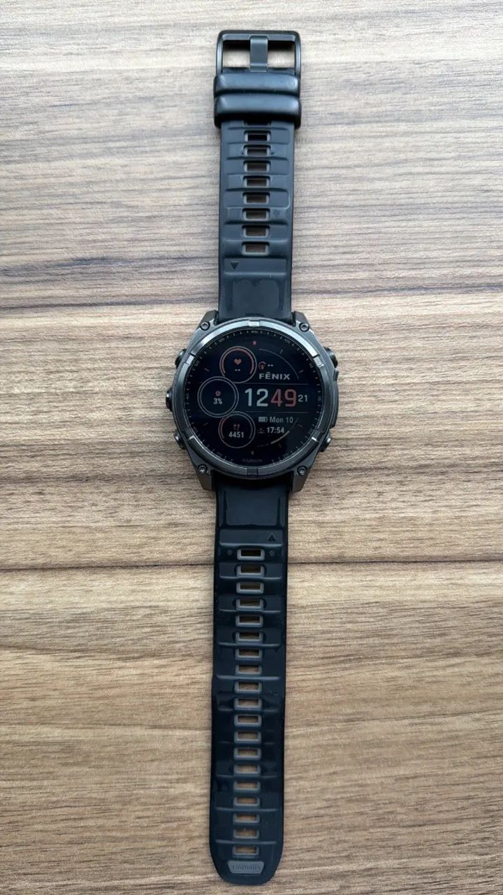 Garmin Fênix 8 Solar Titânio 47mm