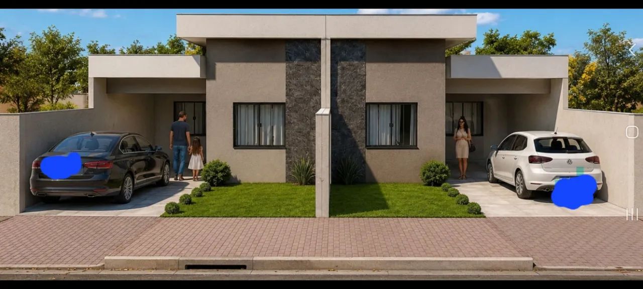 Casa nova com : 150m2 de terreno>>82 m2 construído >>3 quartos , sendo 1 suite;  quintal 