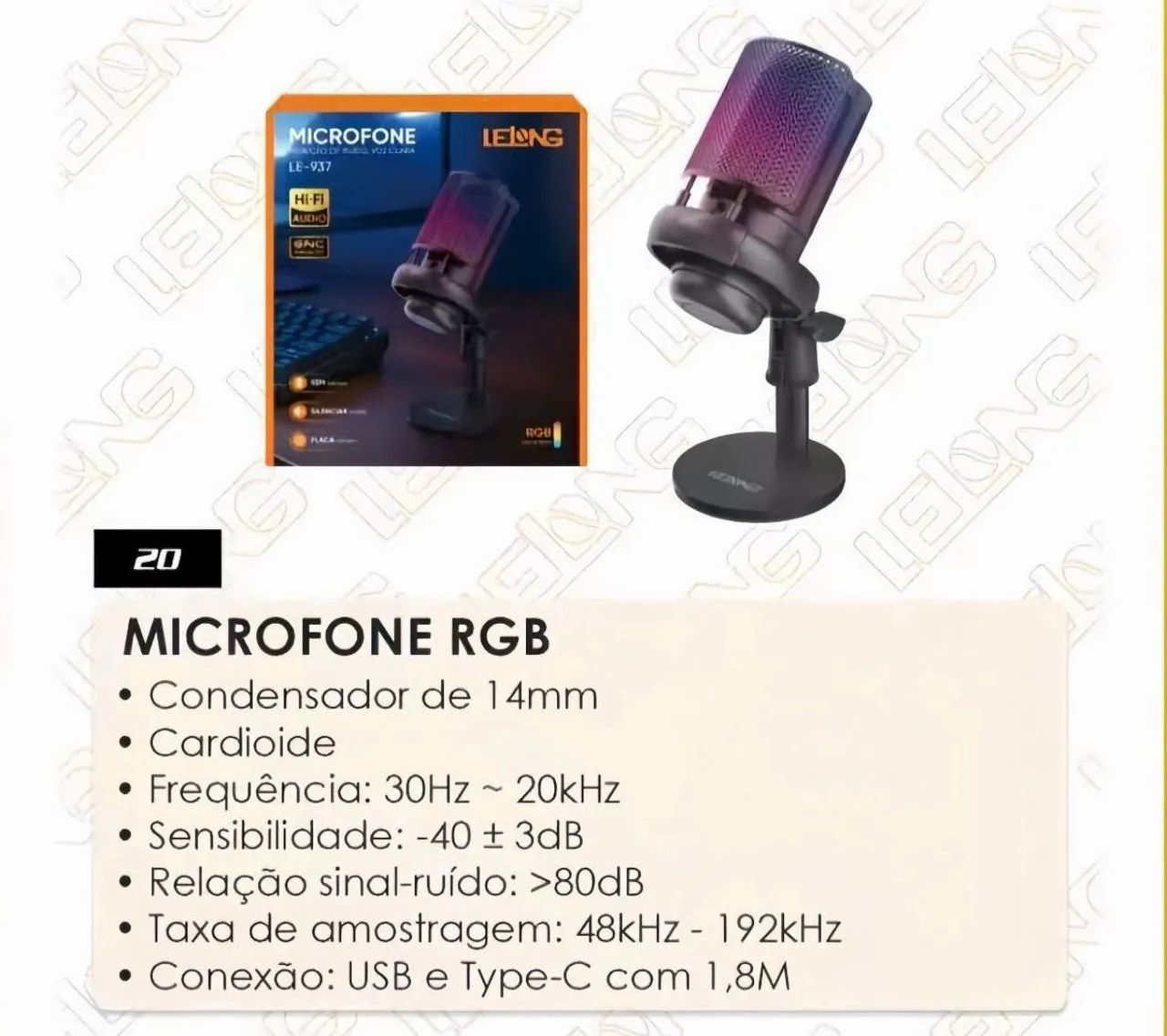 Microfone Condensador Game