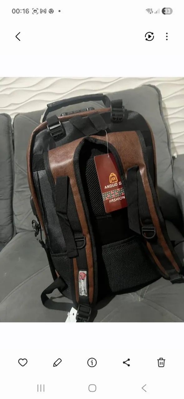 Bolsa de couro grande com cadeado de segurança incluso  - Foto 3